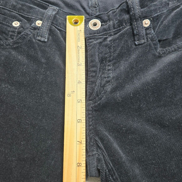 AG Jeans Adriano Goldschmied Stevie Slim Straight Corduroy Jeans Black 27R - Picture 5 of 10